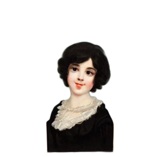 dress, face, jewelry, staff transparent PNG cut-out