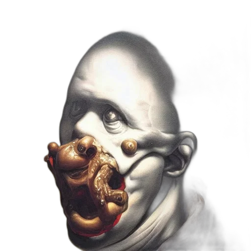 mask, face, creature, staff transparent PNG cut-out