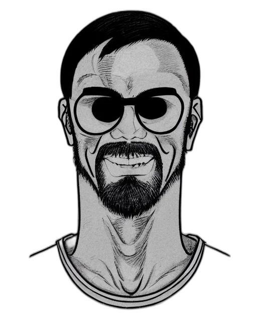 face, mask, comic book art, cartoon transparent PNG cut-out