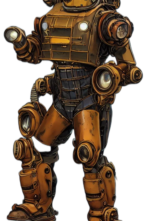 robot, weapon, concept art, 3d render transparent PNG cut-out