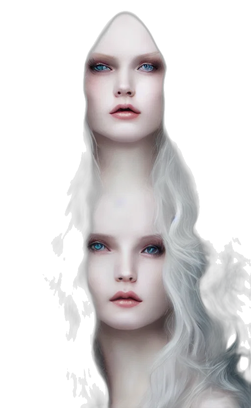 face, hair, crown, creature transparent PNG cut-out
