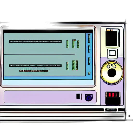 robot, weapon, vaporwave, pixel art transparent PNG cut-out