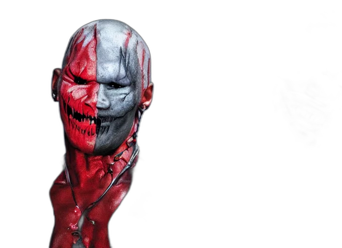 mask, concept art, comic book art, 3d render transparent PNG cut-out