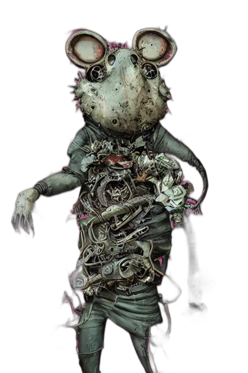 creature, robot, mask, staff transparent PNG cut-out