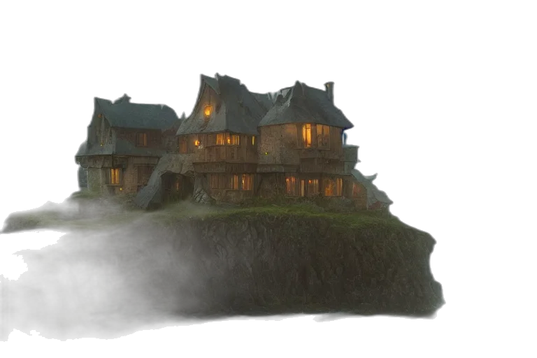 building, concept art, 3d render, fantasy art transparent PNG cut-out