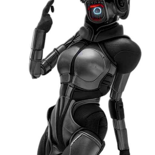 robot, cyberpunk, concept art, 3d render transparent PNG cut-out