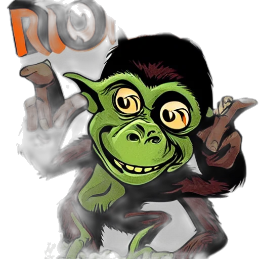 staff, creature, concept art, cartoon transparent PNG cut-out