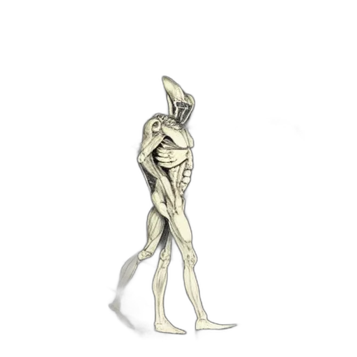 robot, creature, mask, staff transparent PNG cut-out