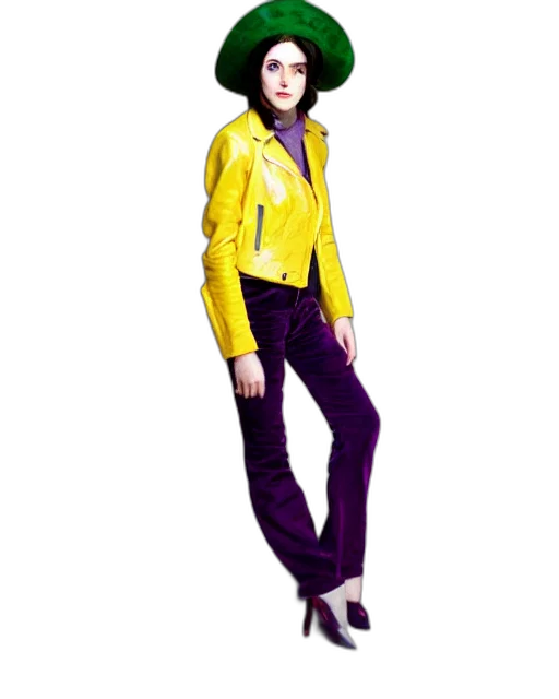 jacket, hat, staff, photorealistic transparent PNG cut-out