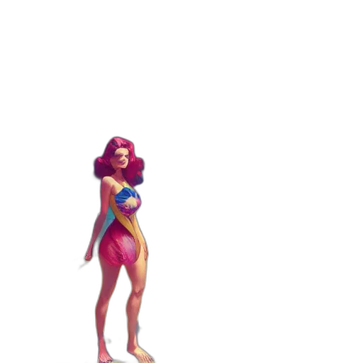 dress, creature, 3d render, concept art transparent PNG cut-out