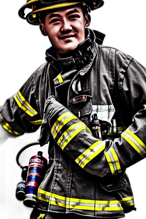 staff, jacket, firefighter, man transparent PNG cut-out