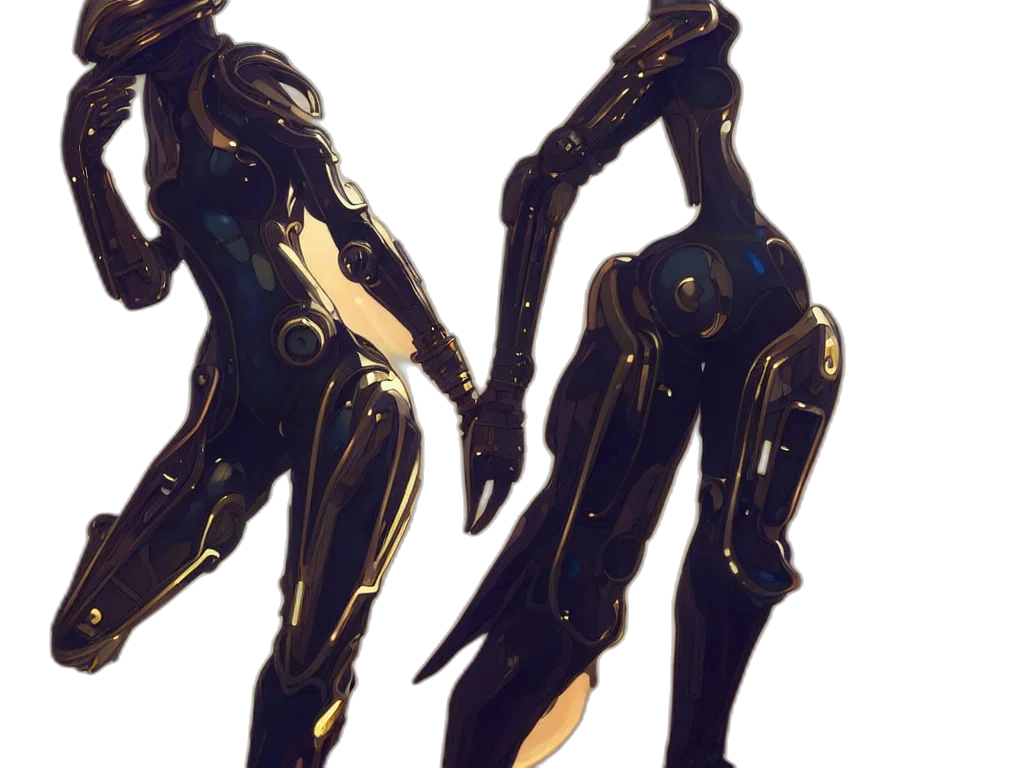 robot, weapon, concept art, cyberpunk transparent PNG cut-out