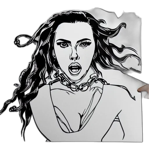 hair, jewelry, comic book art, cartoon transparent PNG cut-out