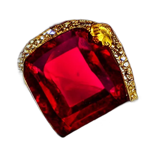 jewelry, crown, red, gold transparent PNG cut-out