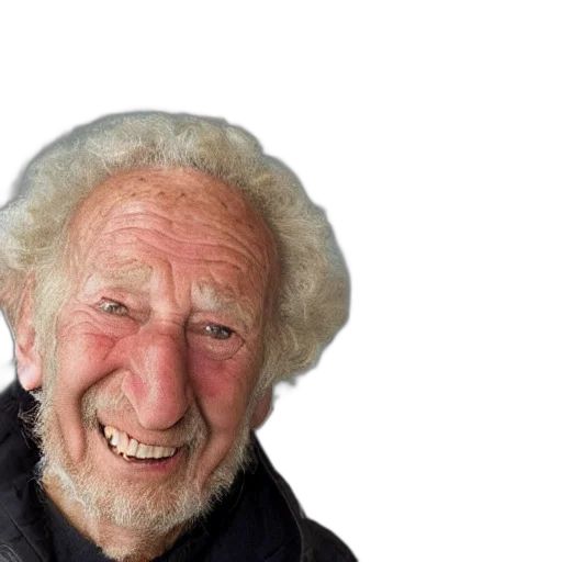 face, jacket, hair, staff transparent PNG cut-out