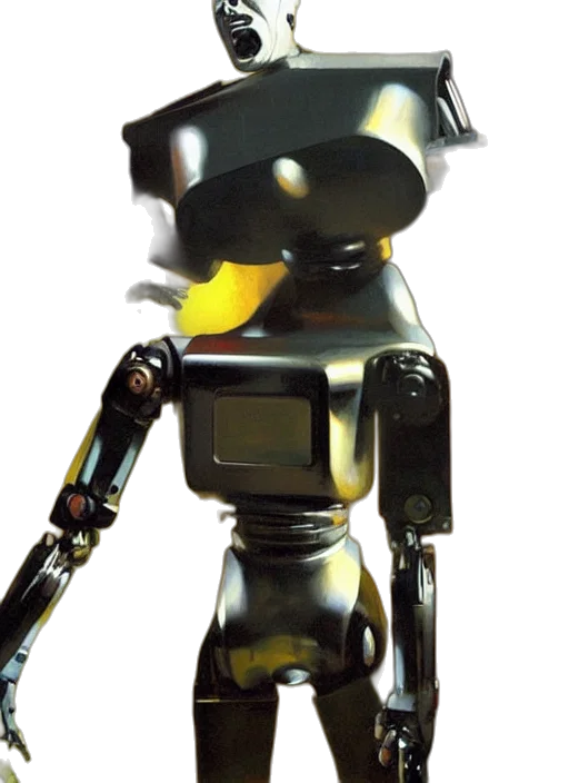 robot, staff, weapon, face transparent PNG cut-out