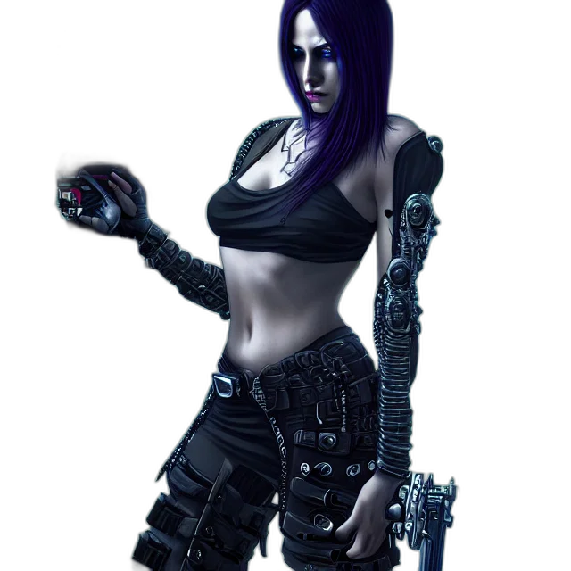robot, cyberpunk, concept art, fantasy art transparent PNG cut-out