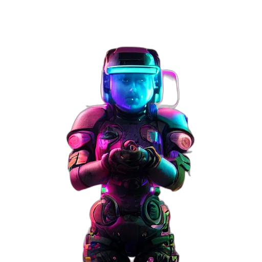 robot, weapon, creature, staff transparent PNG cut-out