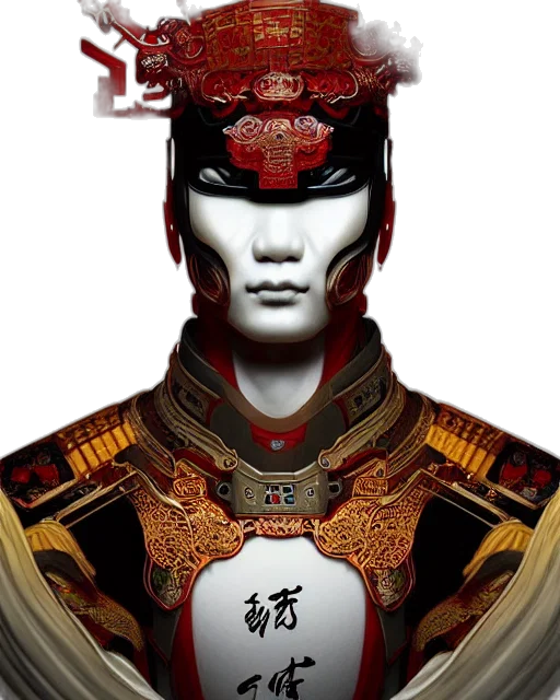 mask, face, robot, photorealistic transparent PNG cut-out