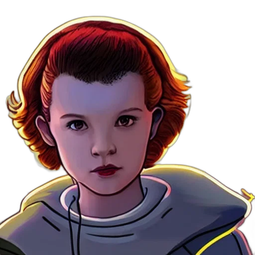 face, robot, jacket, comic book art transparent PNG cut-out