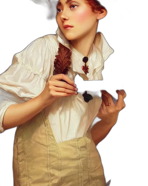 staff, dress, face, hat transparent PNG cut-out