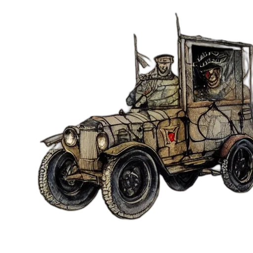 car, weapon, concept art, watercolor transparent PNG cut-out