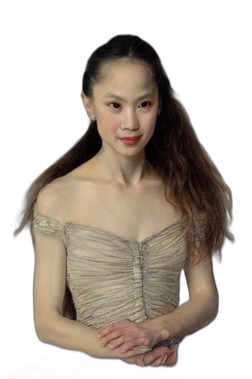 dress, jewelry, hair, face transparent PNG cut-out