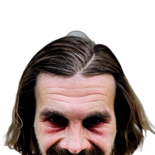 hair, face, mask, creature transparent PNG cut-out