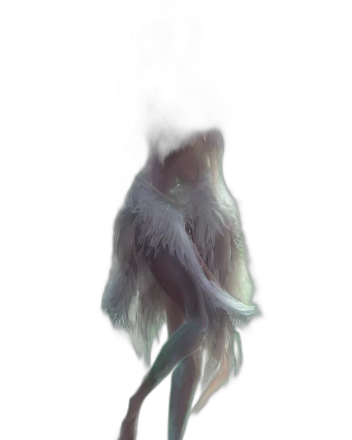 creature, mask, hair, dragon transparent PNG cut-out