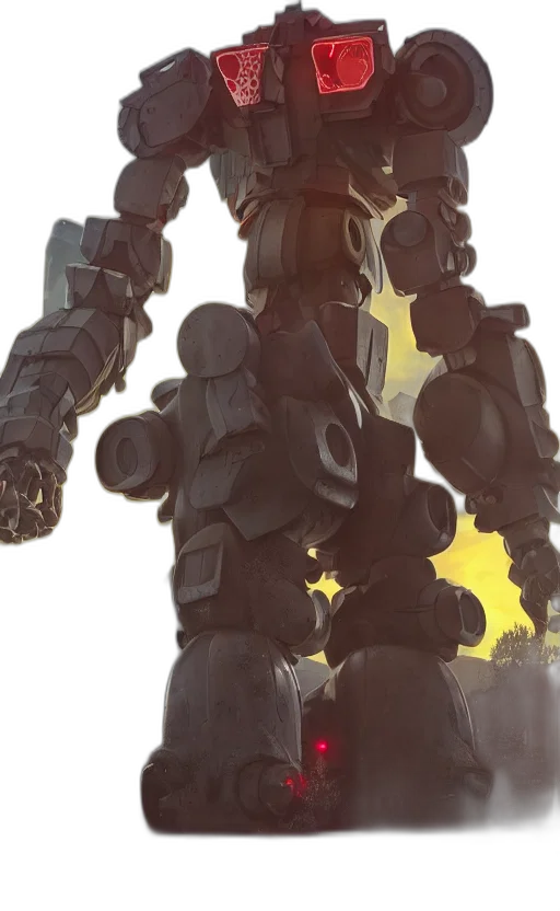 robot, weapon, staff, creature transparent PNG cut-out