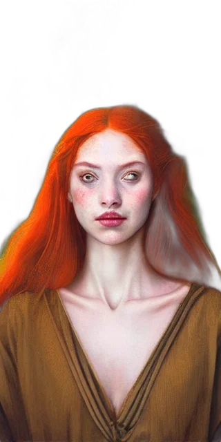 face, hair, dress, creature transparent PNG cut-out