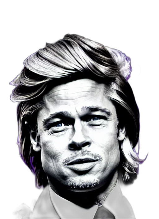 face, hair, photorealistic, cartoon transparent PNG cut-out