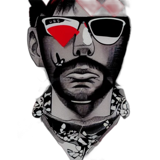 face, mask, cartoon, photorealistic transparent PNG cut-out