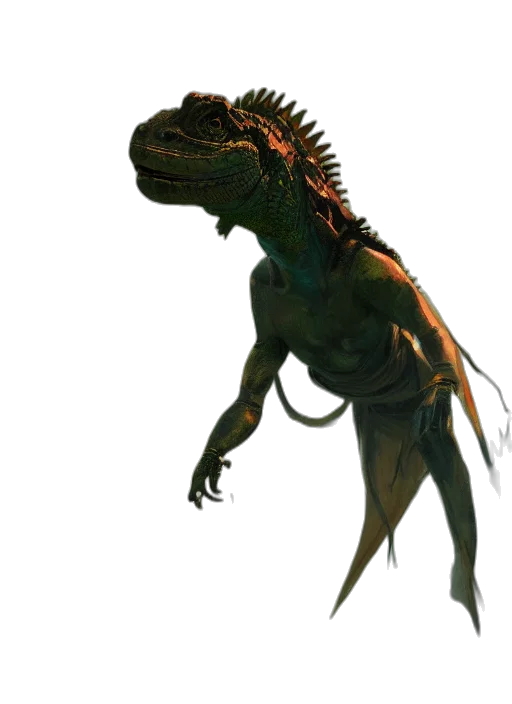 dragon, creature, animal, staff transparent PNG cut-out