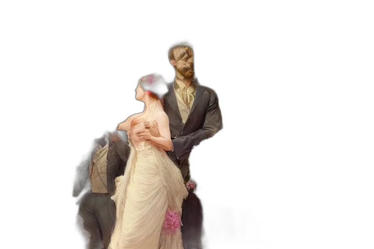 dress, mask, concept art, watercolor transparent PNG cut-out
