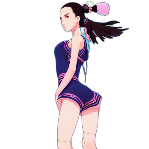 dress, staff, hair, pixel art transparent PNG cut-out