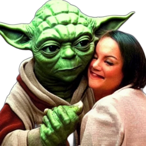 photorealistic, yoda, kissing, obama transparent PNG cut-out