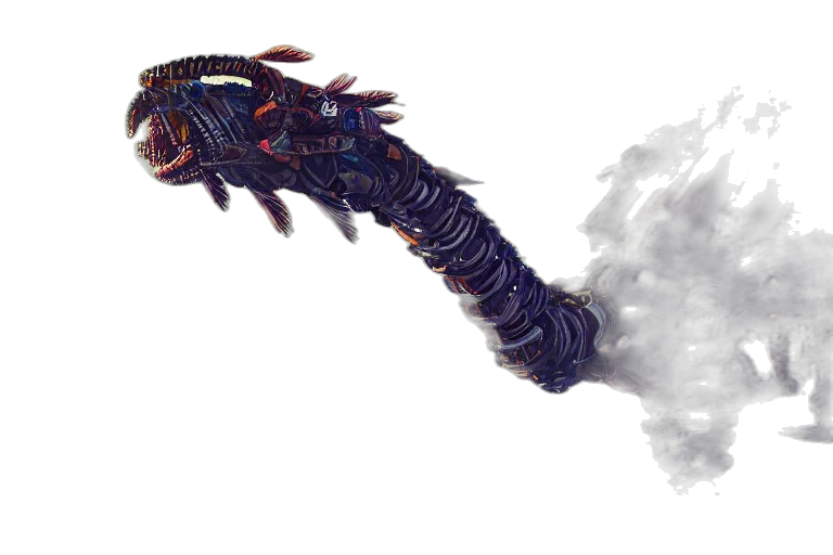 dragon, creature, staff, weapon transparent PNG cut-out