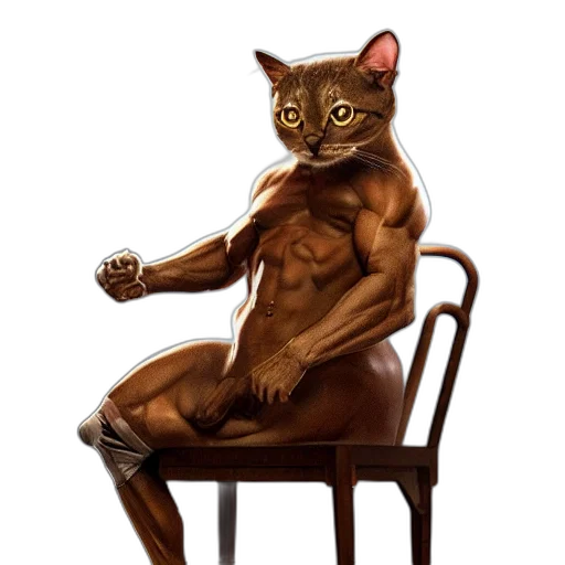 animal, furniture, concept art, photorealistic transparent PNG cut-out