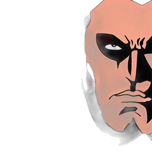 face, mask, concept art, 3d render transparent PNG cut-out