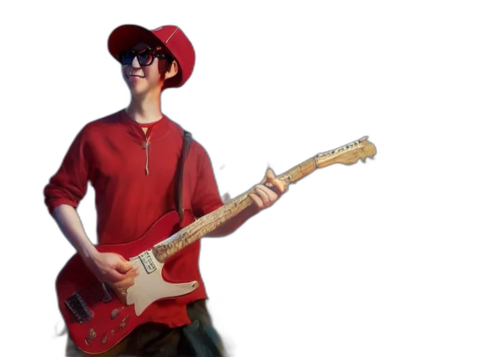 jacket, hat, staff, weapon transparent PNG cut-out