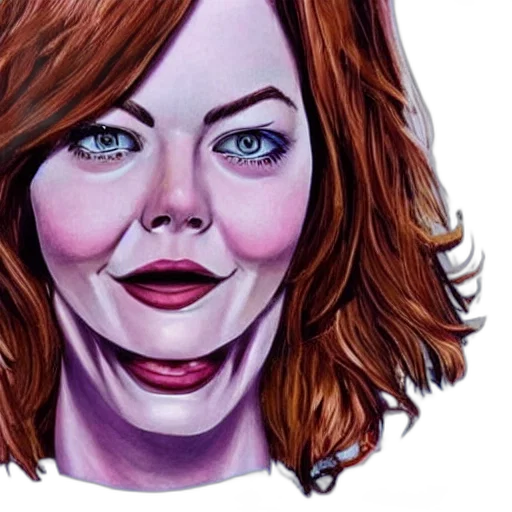 face, comic book art, photorealistic, cartoon transparent PNG cut-out