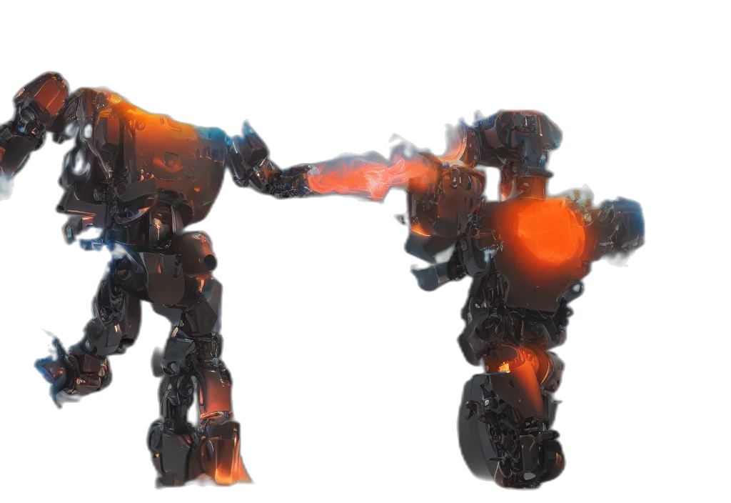 robot, weapon, staff, sword transparent PNG cut-out
