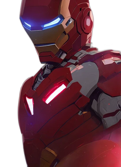 robot, concept art, 3d render, comic book art transparent PNG cut-out