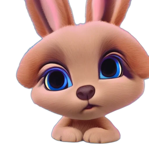 animal, creature, face, 3d render transparent PNG cut-out