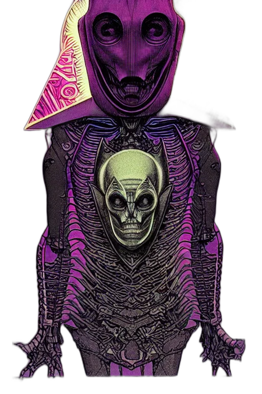 jacket, dress, mask, cyberpunk transparent PNG cut-out