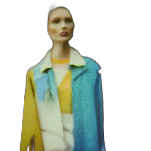 jacket, dress, 3d render, vaporwave transparent PNG cut-out