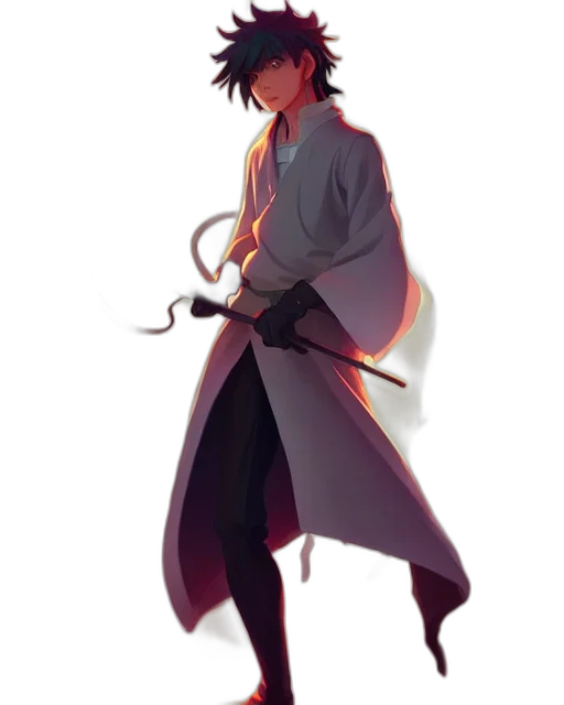 staff, sword, weapon, jacket transparent PNG cut-out