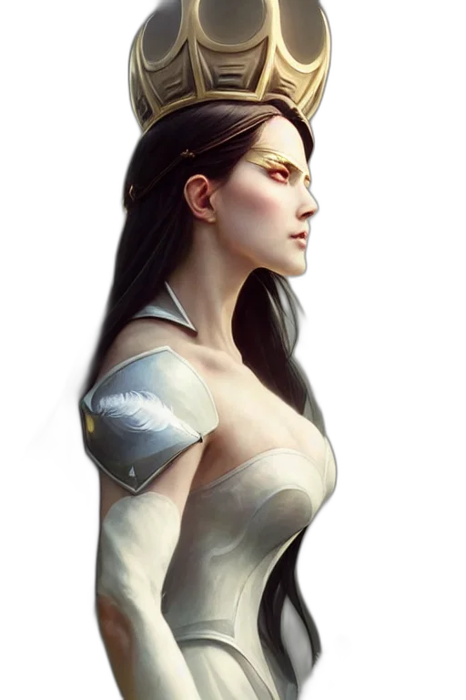 dress, face, jewelry, fantasy art transparent PNG cut-out