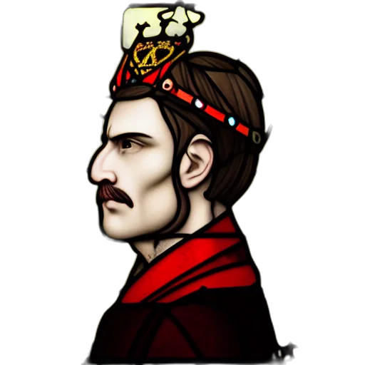 crown, staff, face, concept art transparent PNG cut-out